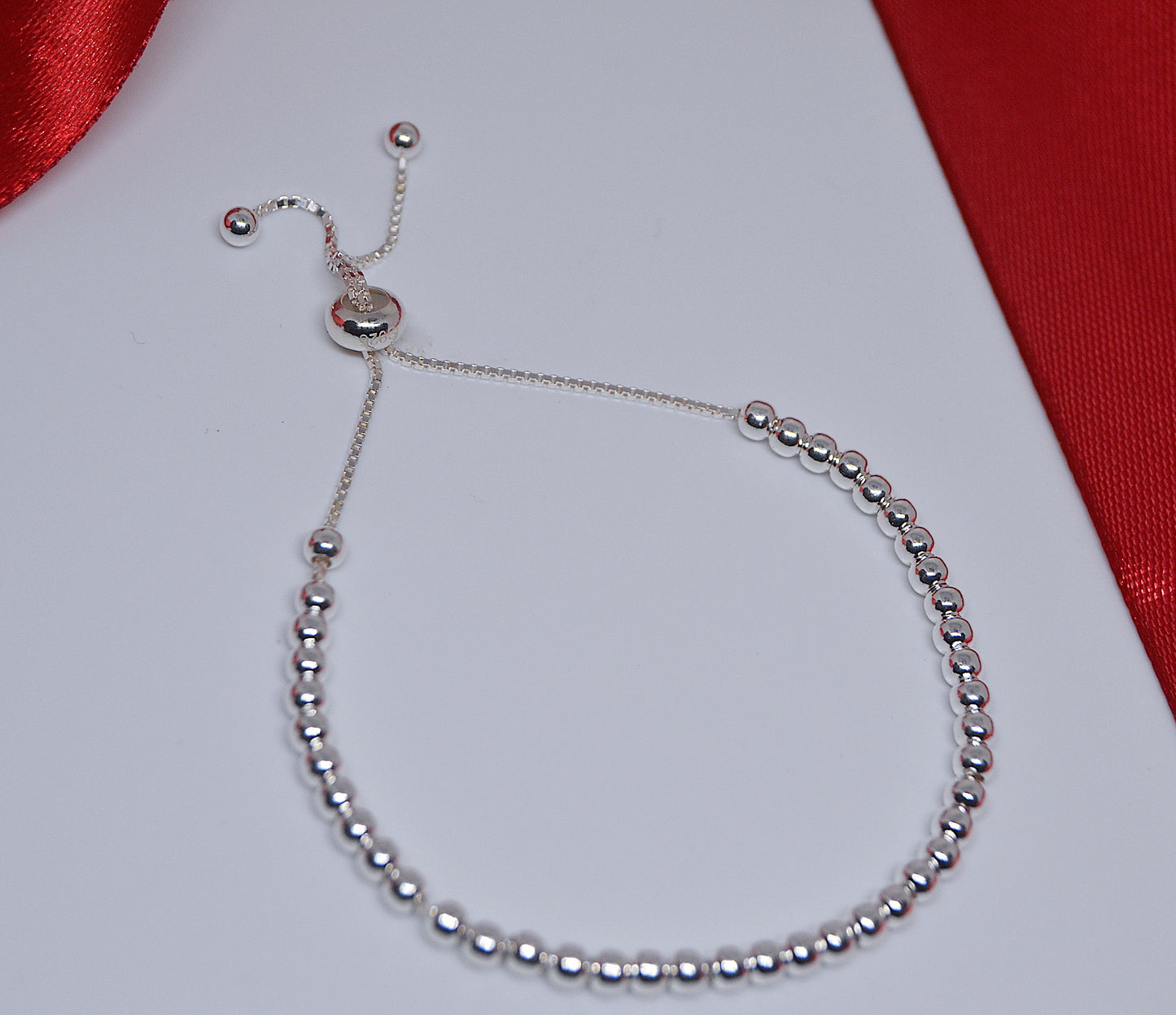 Silver Beaded Bracelet