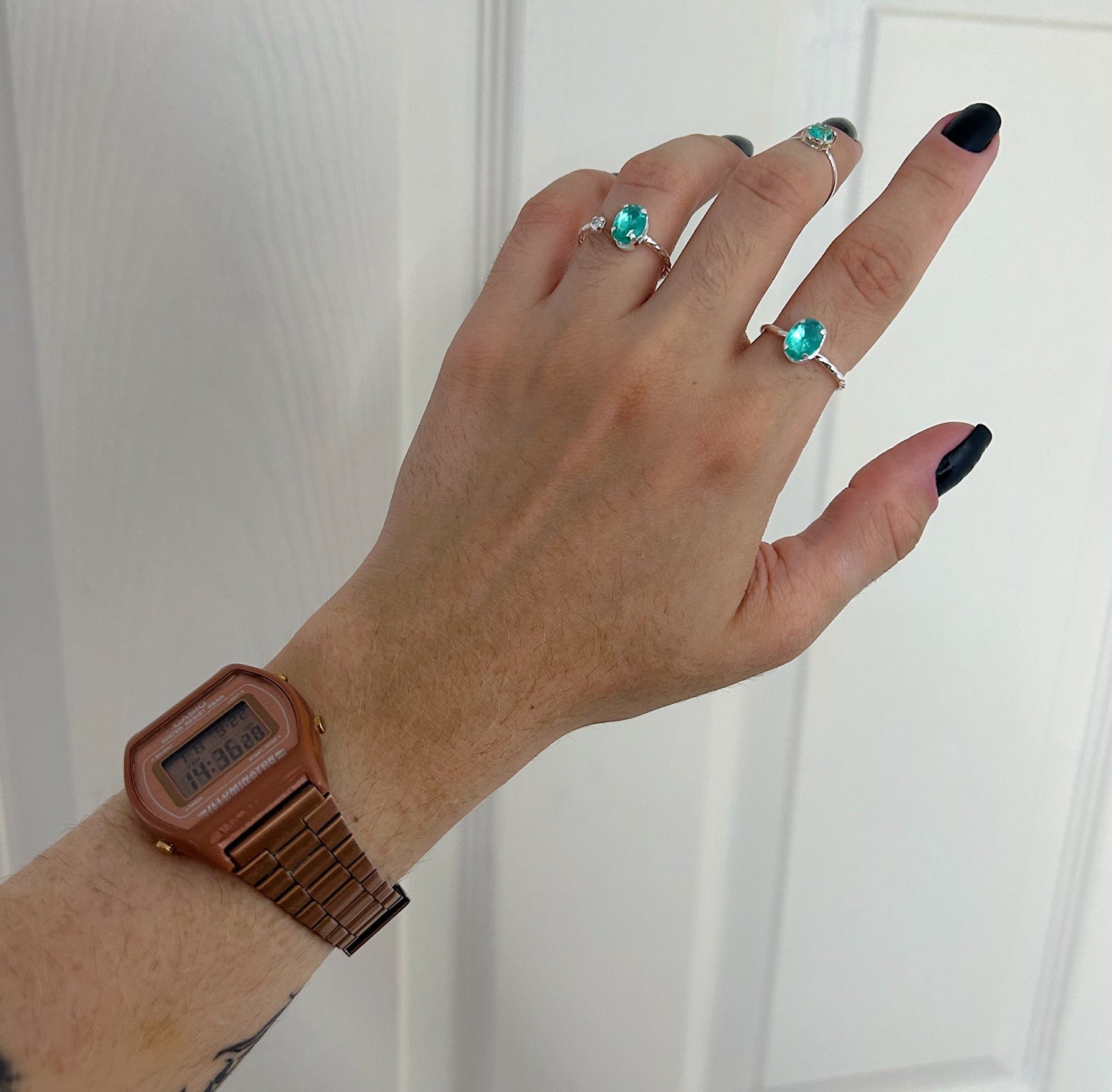Adjustable Paraíba Tourmaline Ring