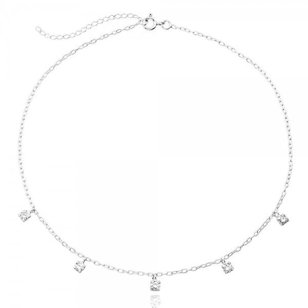 Crystal Droplet Choker Necklace