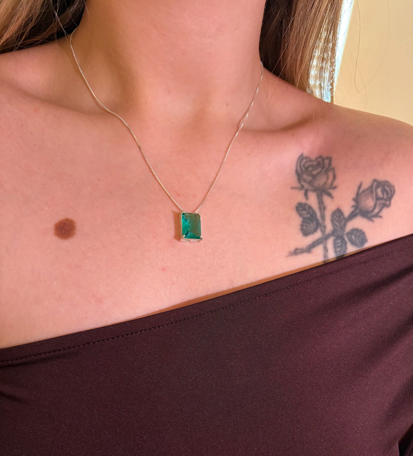 Emerald CZ Necklace