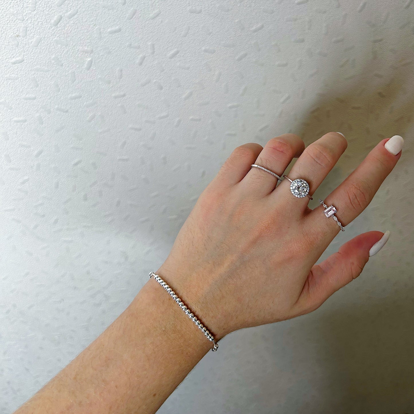 Silver Beaded Bracelet