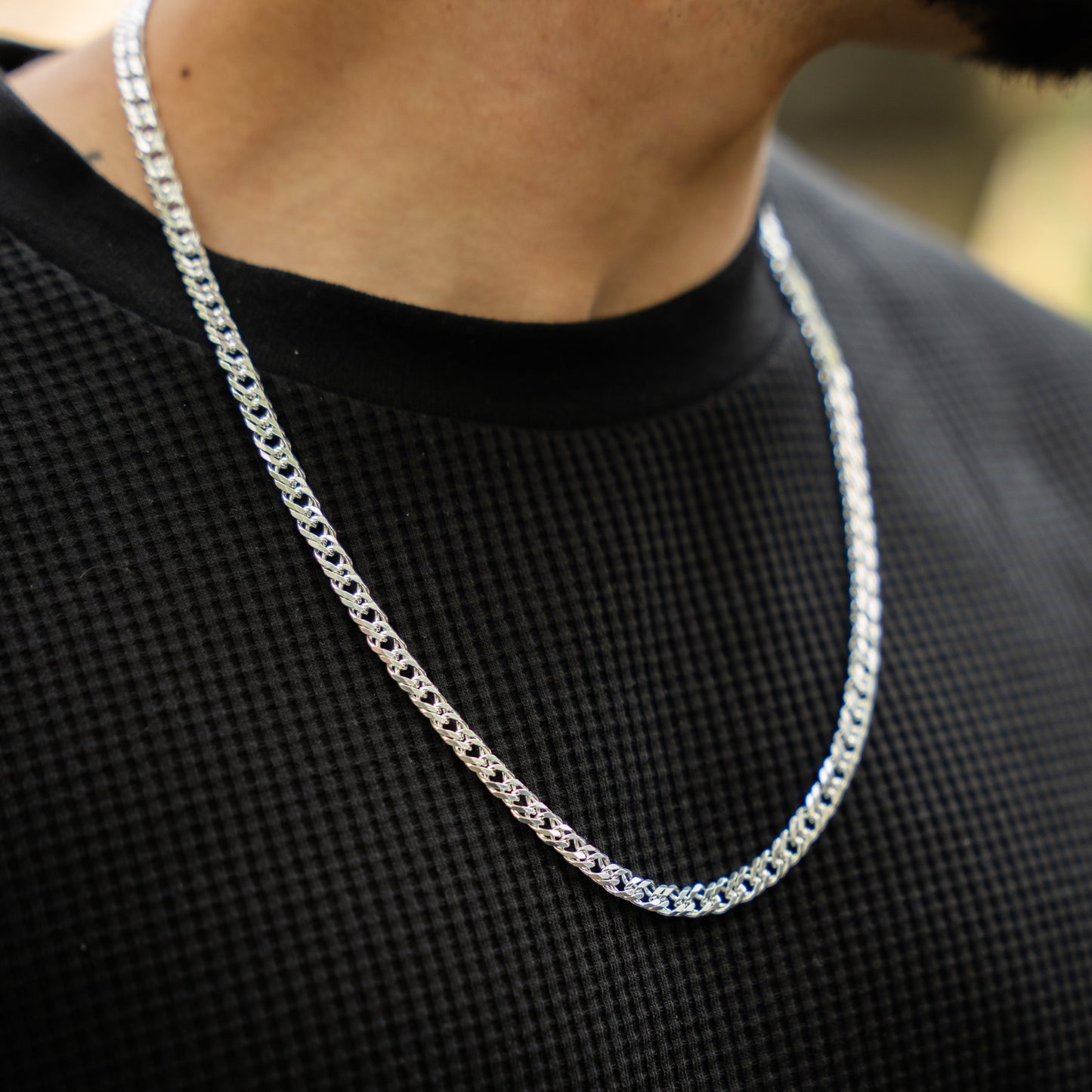 6mm Solid Double Curb Link Chain