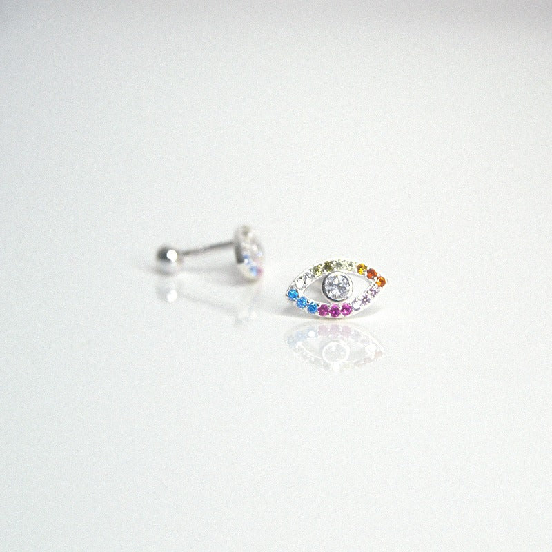 Colourful Evil Eye Piercing Stud