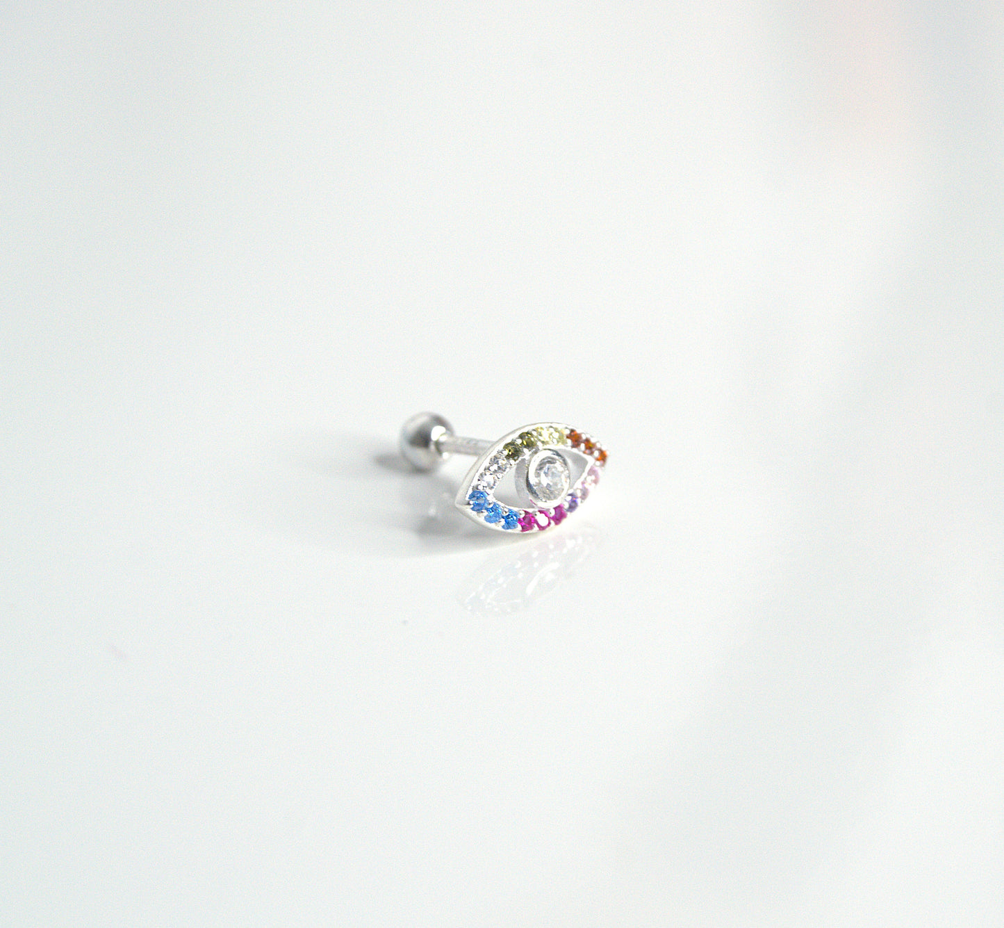 Colourful Evil Eye Piercing Stud