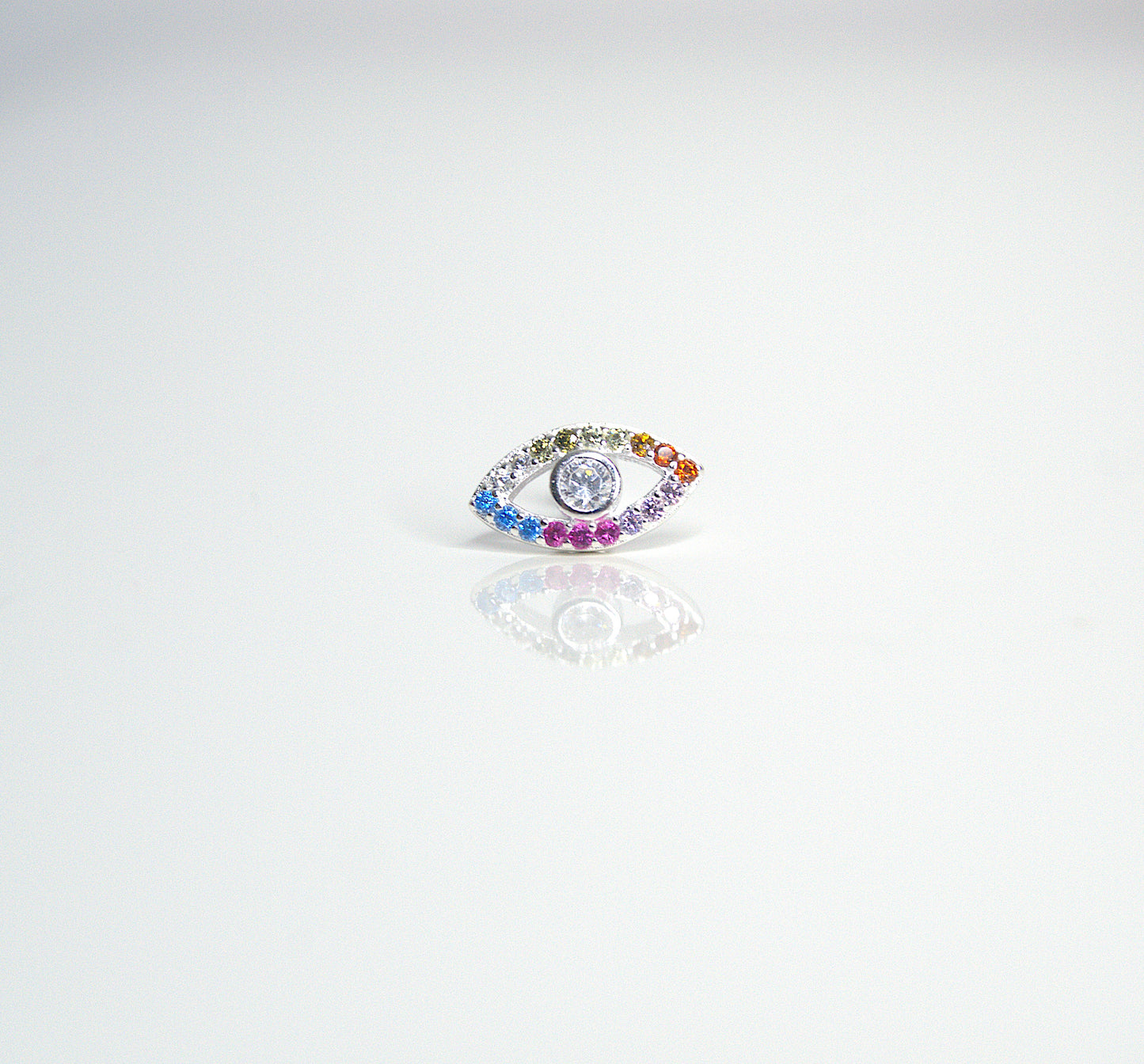 Colourful Evil Eye Piercing Stud
