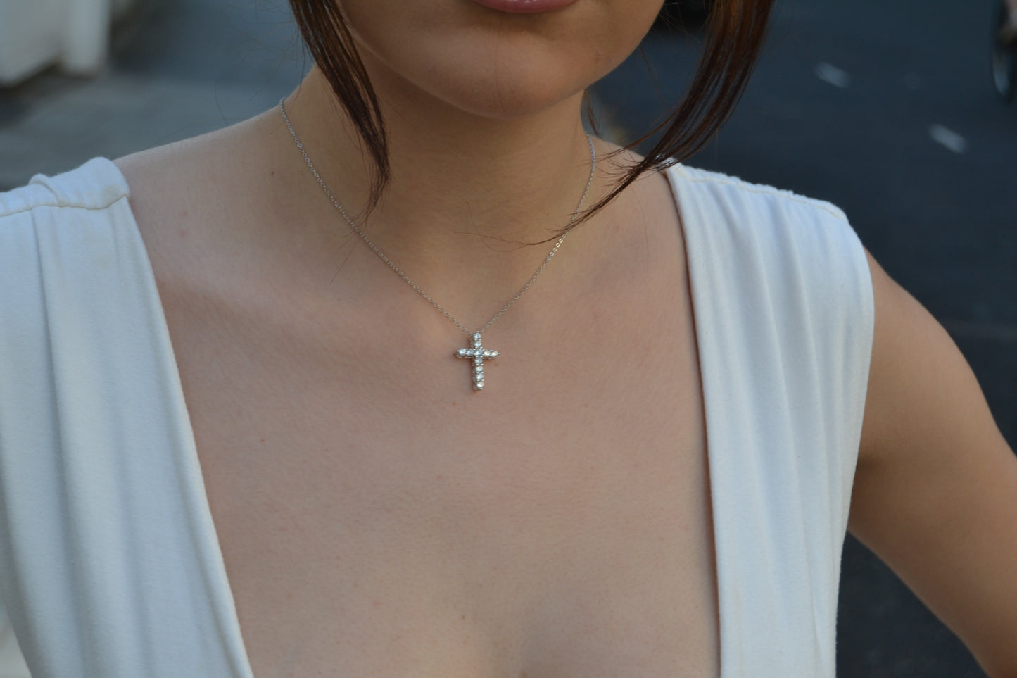 Mary Cross Necklace