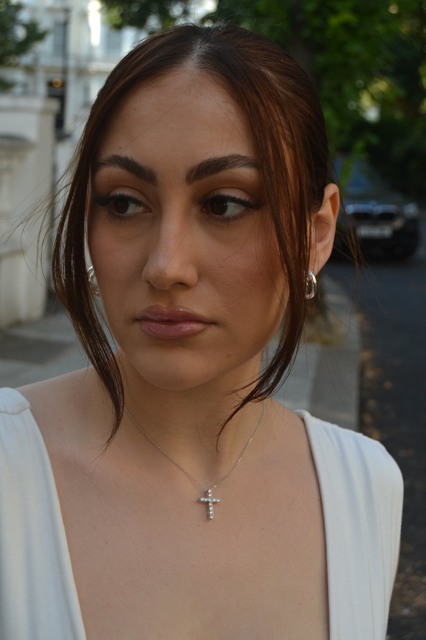 Mary Cross Necklace