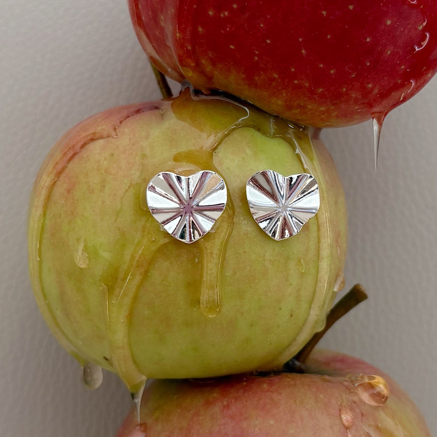 Textured Heart Earrings