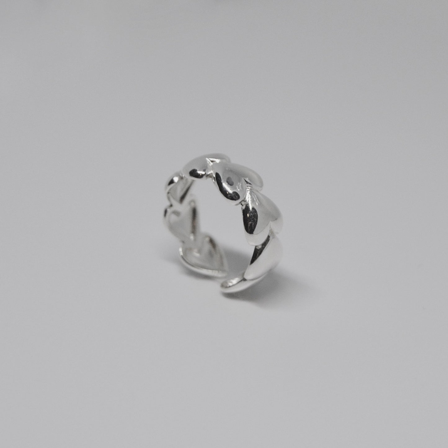 Chunky Hearts Band Ring