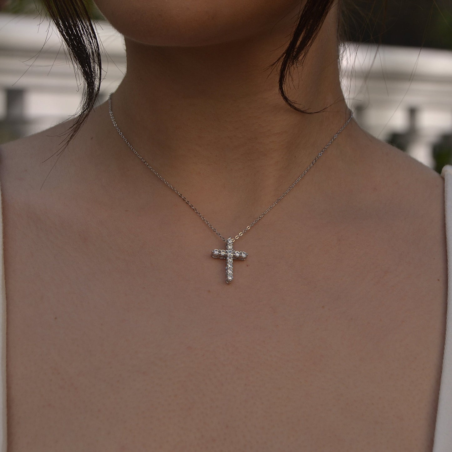 Mary Cross Necklace