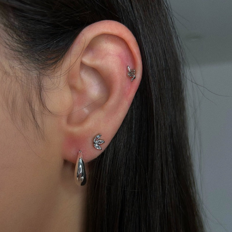 Athena Hoop Earrings - Heloga Pratas