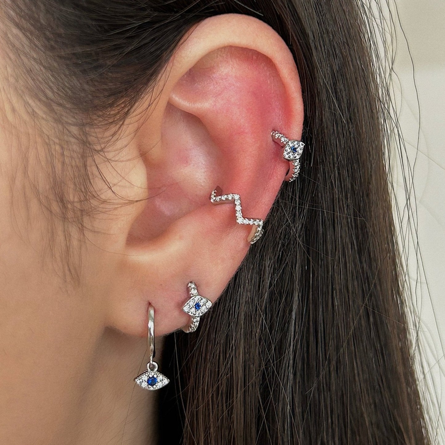Zig Zag Pavé Ear Cuff - Heloga Pratas