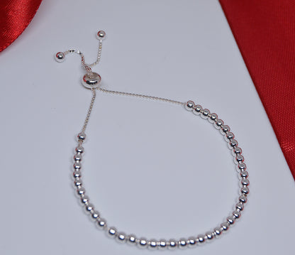 Silver Beaded Bracelet