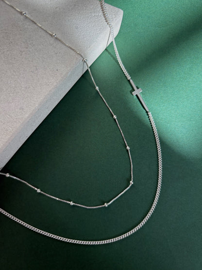 Minimalist Cross Choker Necklace