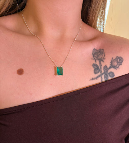 Emerald CZ Necklace