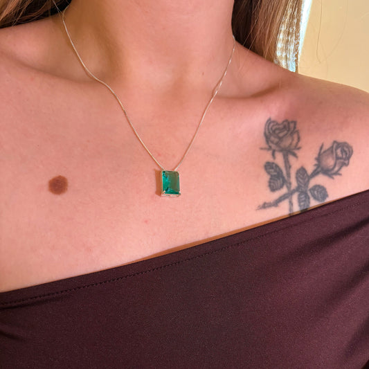Emerald CZ Necklace
