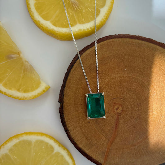 Emerald CZ Necklace