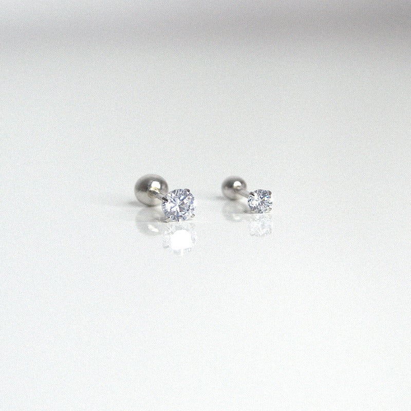 Round Zirconia Piercing Stud