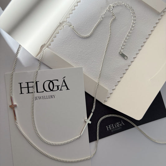 Minimalist Cross Choker Necklace