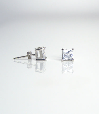 Ice Square Cut Stud Earrings