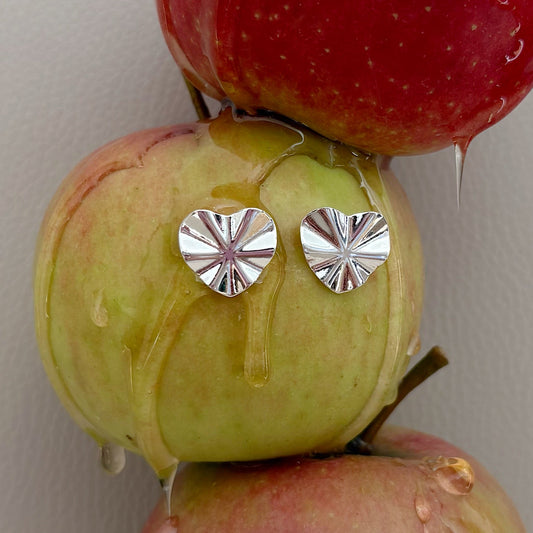 Textured Heart Earrings