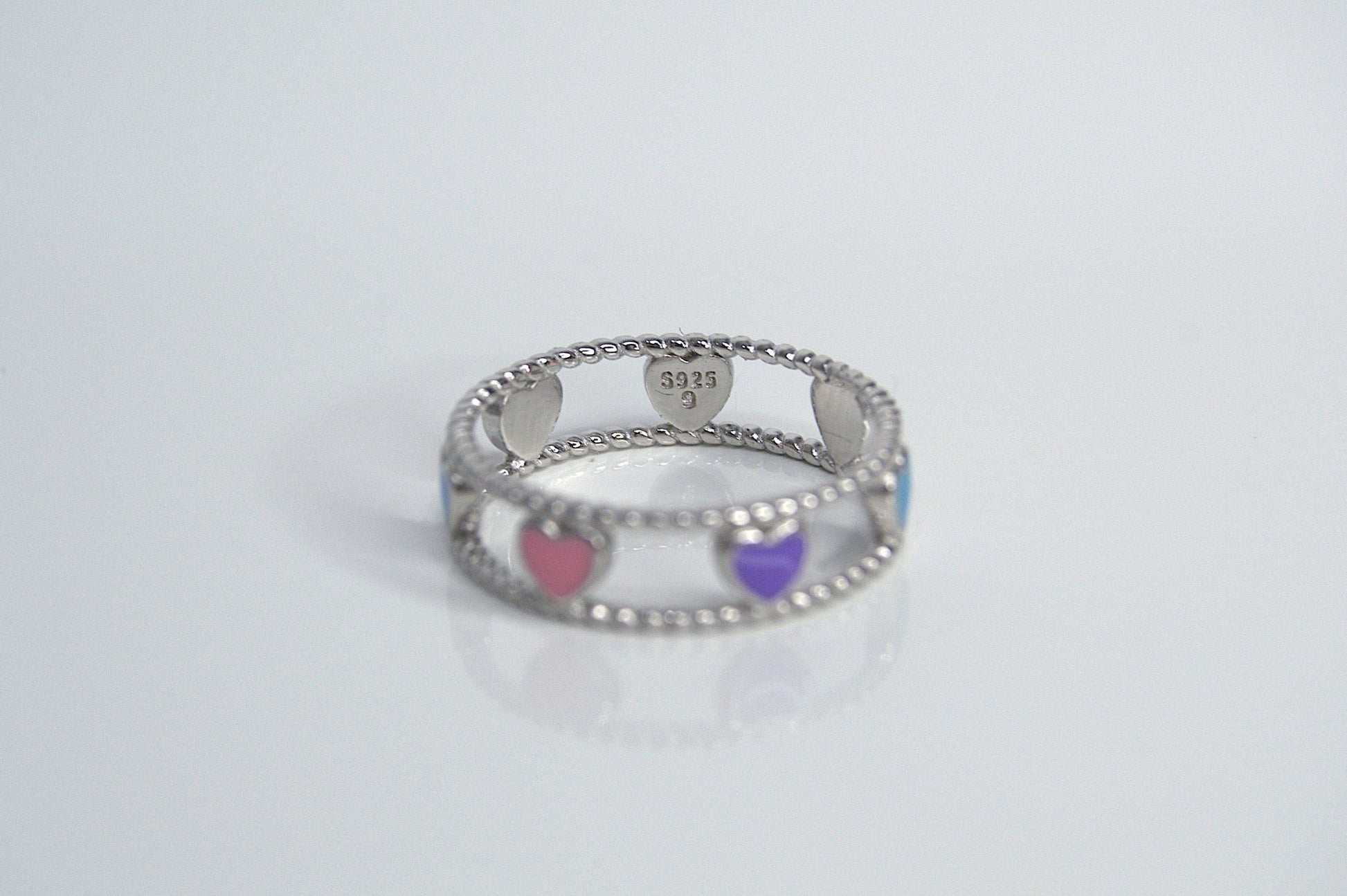 Colourful Hearts Ring - Heloga Pratas