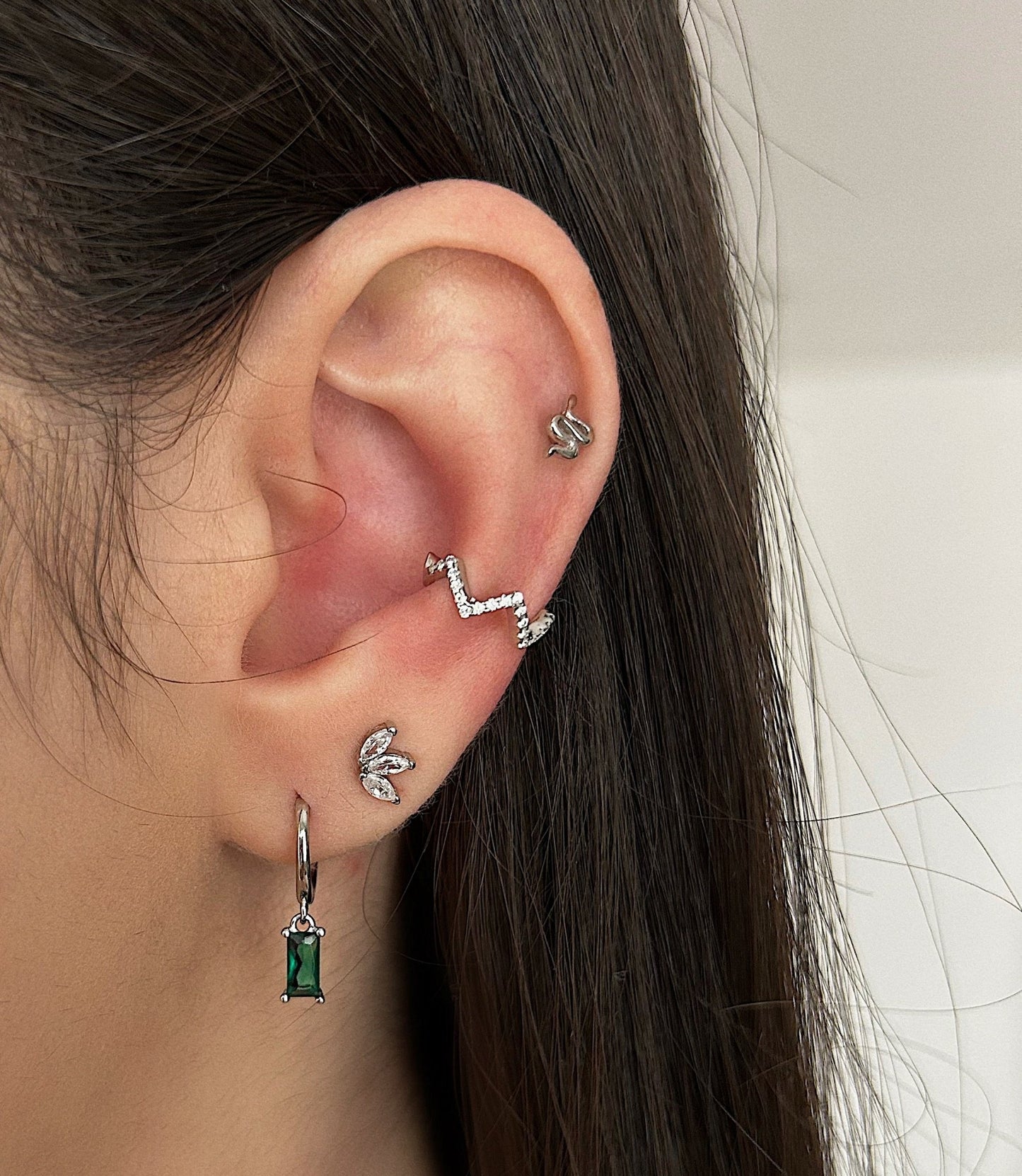 Serpenti Piercing Stud - Heloga Pratas